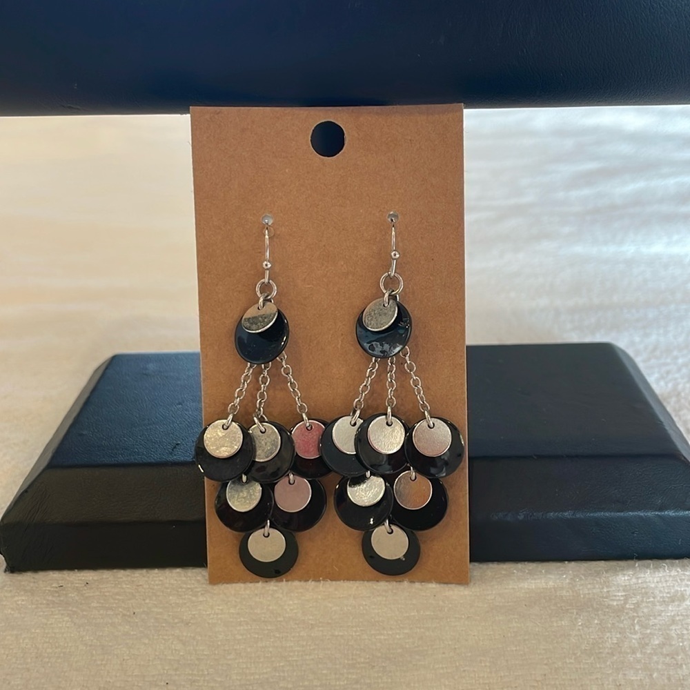 💐5/25 long dangle waterfall articulating bold statement earrings fun party
